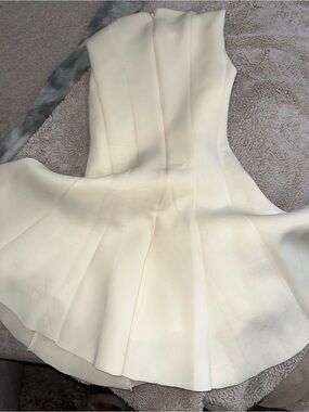 Ivory Structured Peplum dress